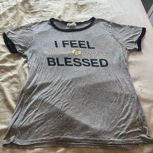 Women’s Gray & Black Short Sleeve T-Shirt – Casual Everyday Style